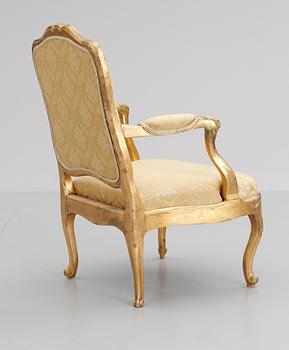 A Swedish Rococo 18th century armchair.