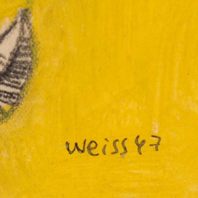 PETER WEISS, tempera and gouache on paper, signed Weiss and dated 1947.