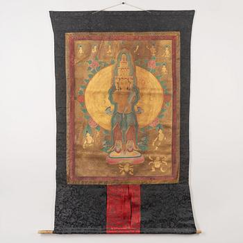 Thangka, Tibet, 1900-talets första hälft.