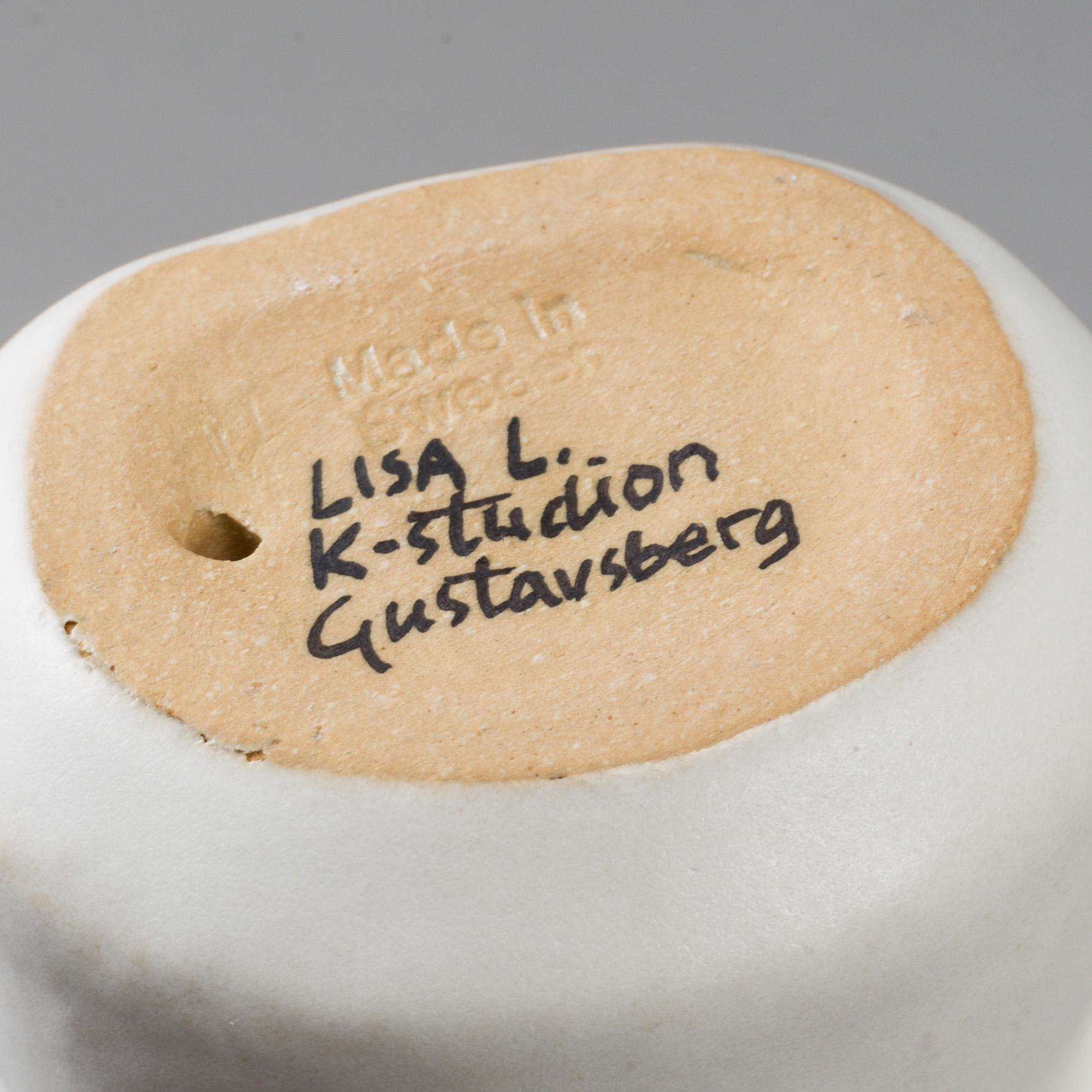 LISA LARSON, 4 st, Luciatåg, ljusstakar/figuriner, signerade, Gustavsberg.