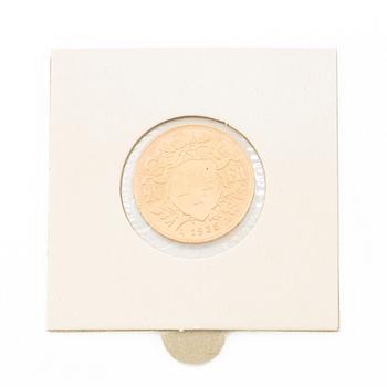 Gold coin, Switzerland, 20 Franc, 1935,