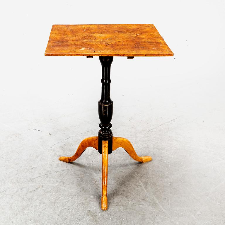 An early 1800s folding table.