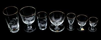 GLASSERVIS, 78 delar, Kosta, 1900-talets andra hälft.