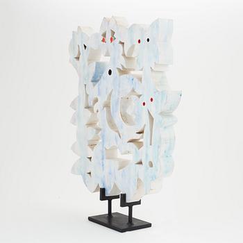 Per Olof Ultvedt, a painted wooden sculpture, signed  P.O. Ultvedt 83.