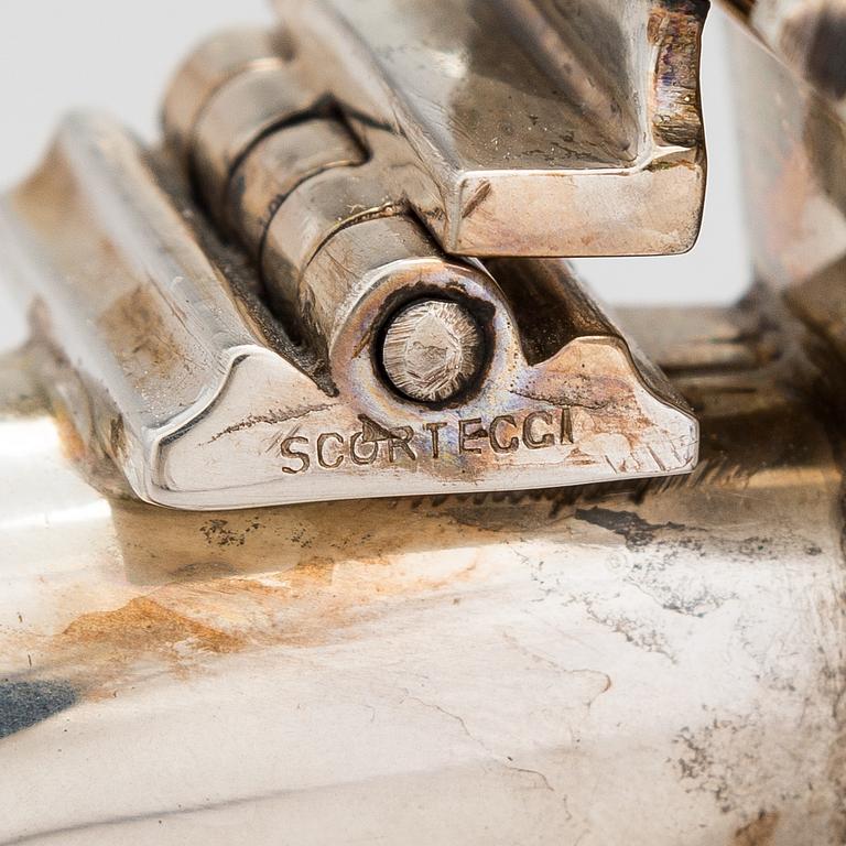 A silver tankard with glass liner, Milan, Italy 1950s-60s.
