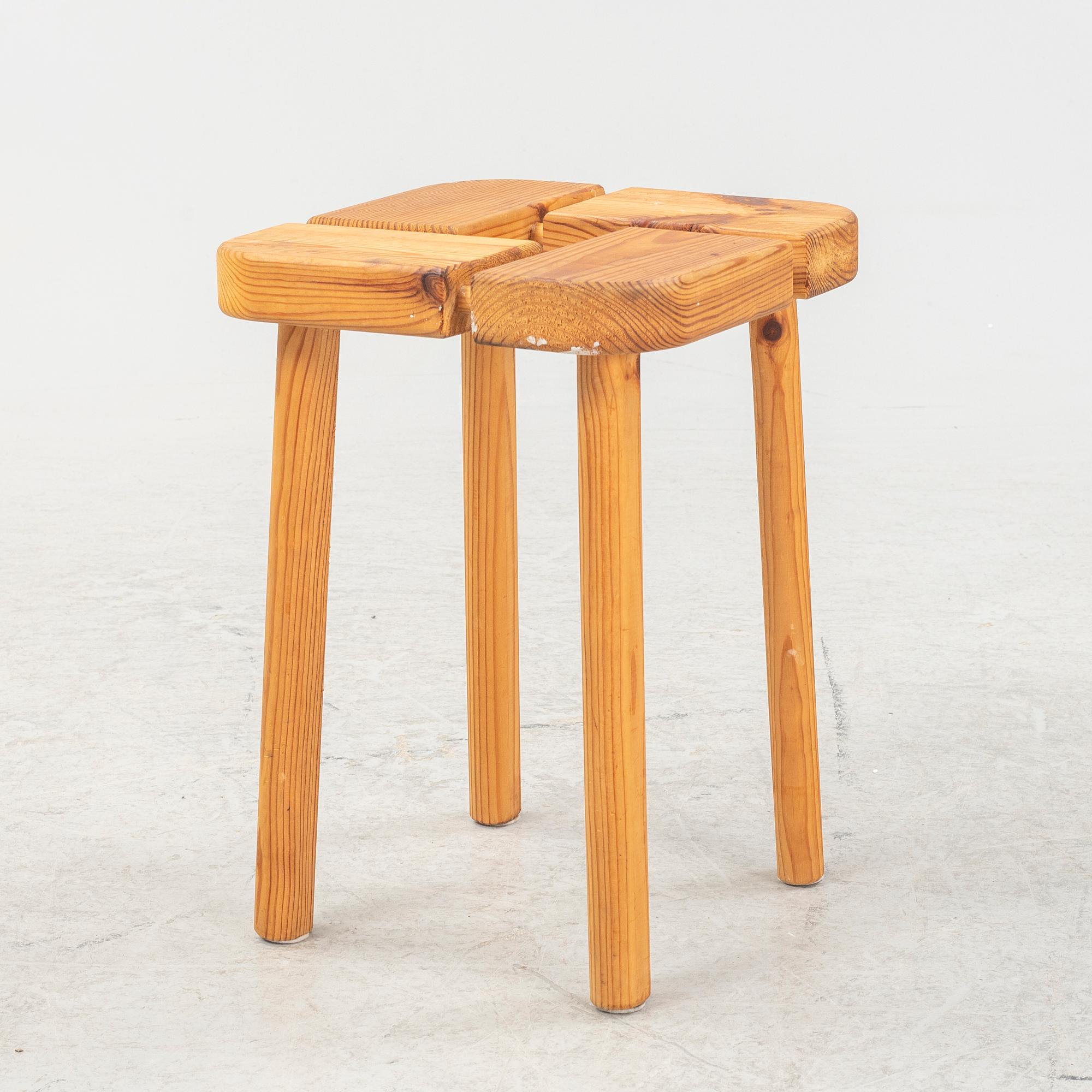 希少 Olof Ottelin Stool Mid Century pine stool by Olof Ottelin For Sale at 1stDibs