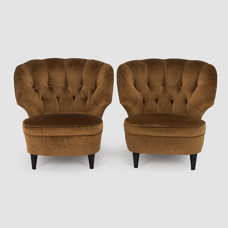 Fåtöljer, ett par, 1950-tal.