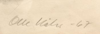 OLLE KÅKS, blyerts. Sign o dat -67.