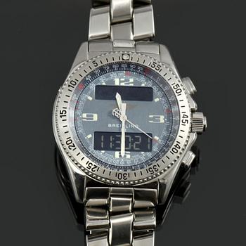 ARMBANDSUR, stål, herr, "B1", Breitling, 1900-talets slut.