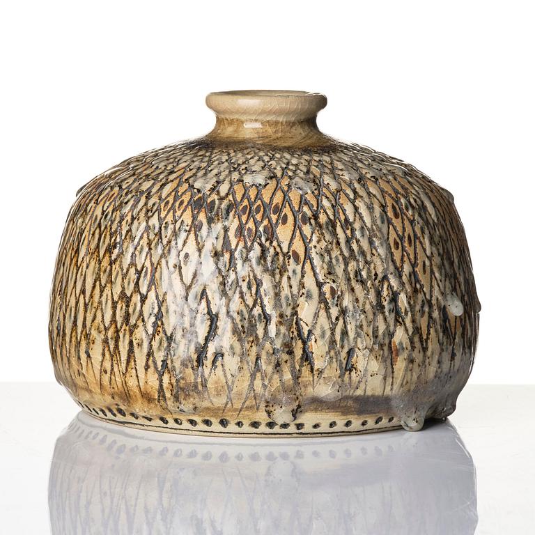 Anders Bruno Liljefors, a stoneware vase, Gustavsberg Studio 1952.