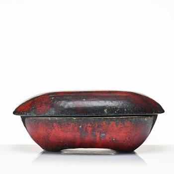 Hans Hedberg, a faience bowl with cover, Biot, France.