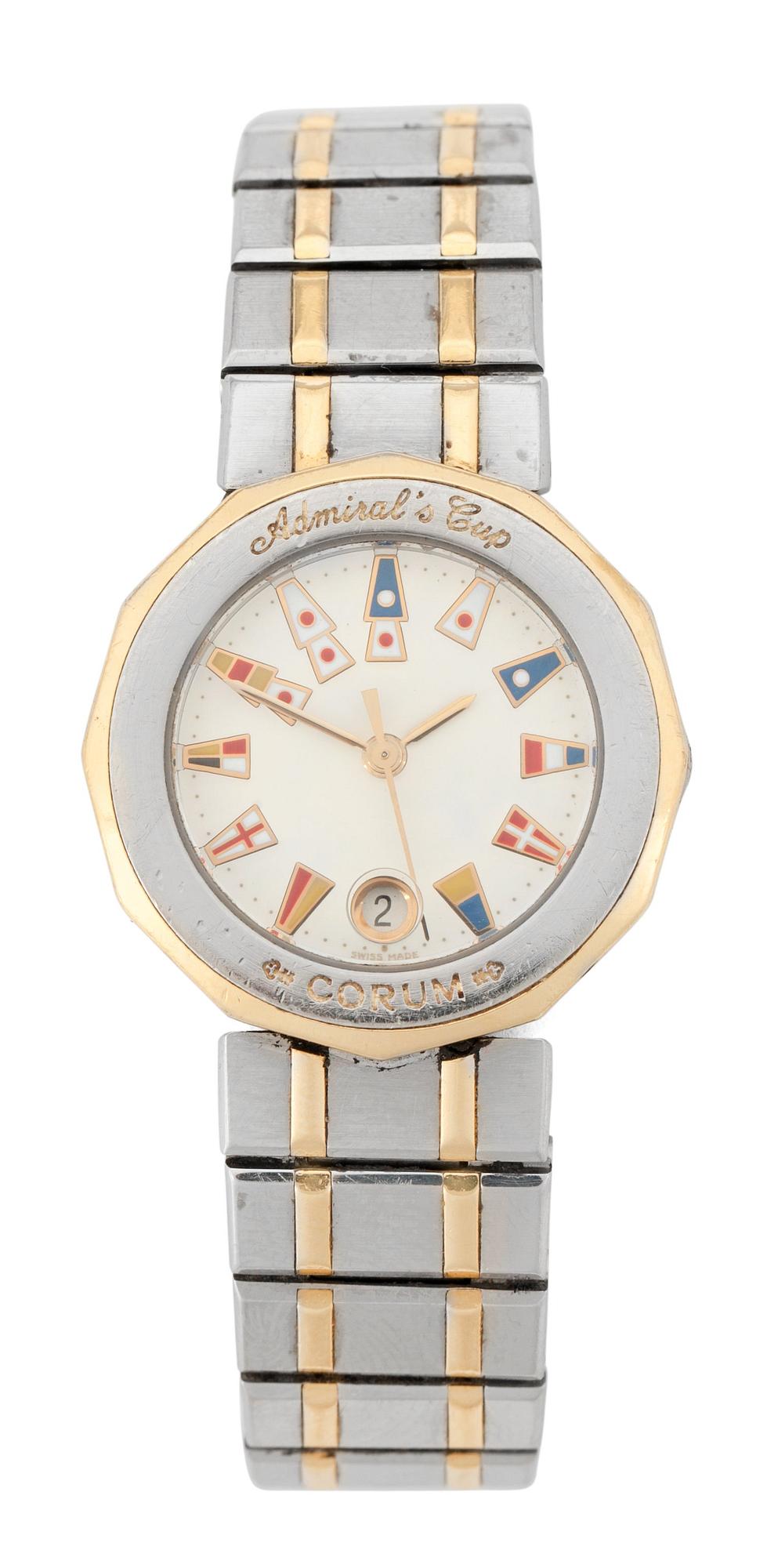 Corum - Admirals Cup. Stål/Guld. Quartz. 26mm.  Ref. 3961021 V052.
