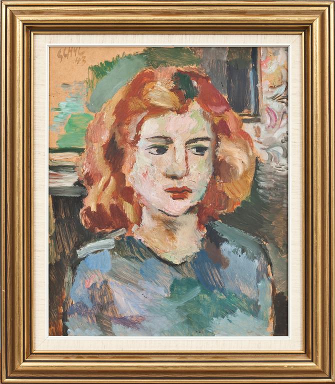 JULES SCHYL, olja på pannå, sign o dat 43.