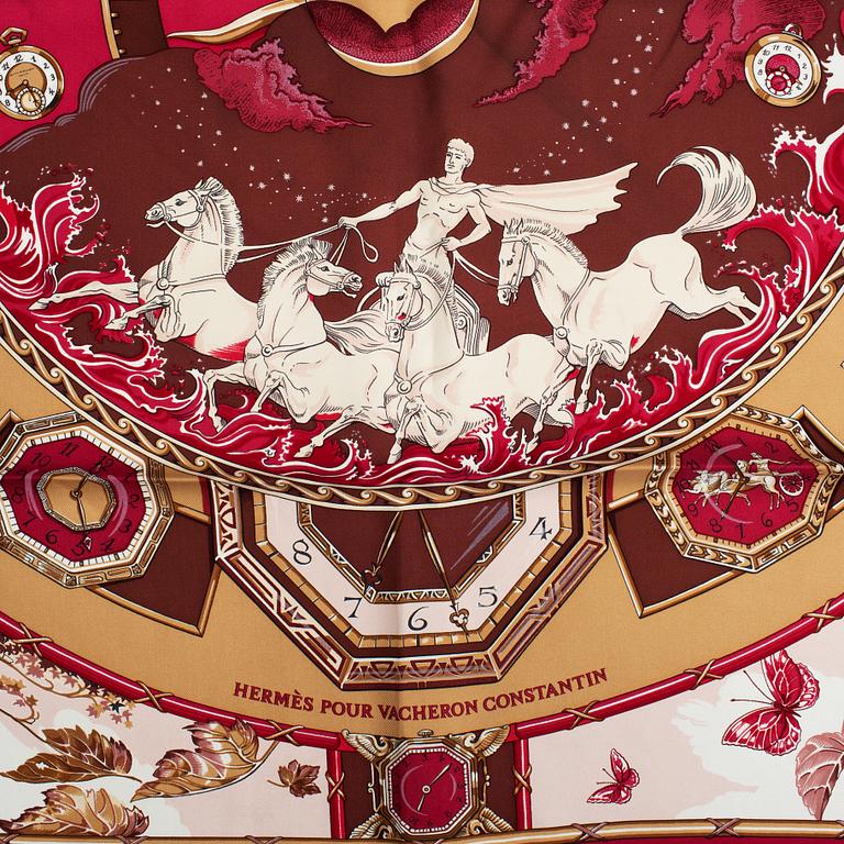 Hermès, a 'Vacheron Constantin' silk scarf.