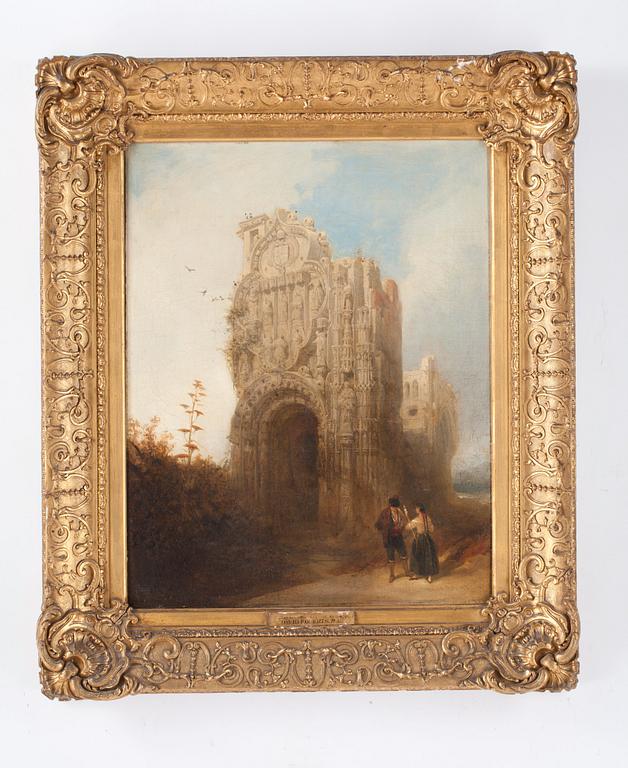 David Roberts, Figurer framför ruin.