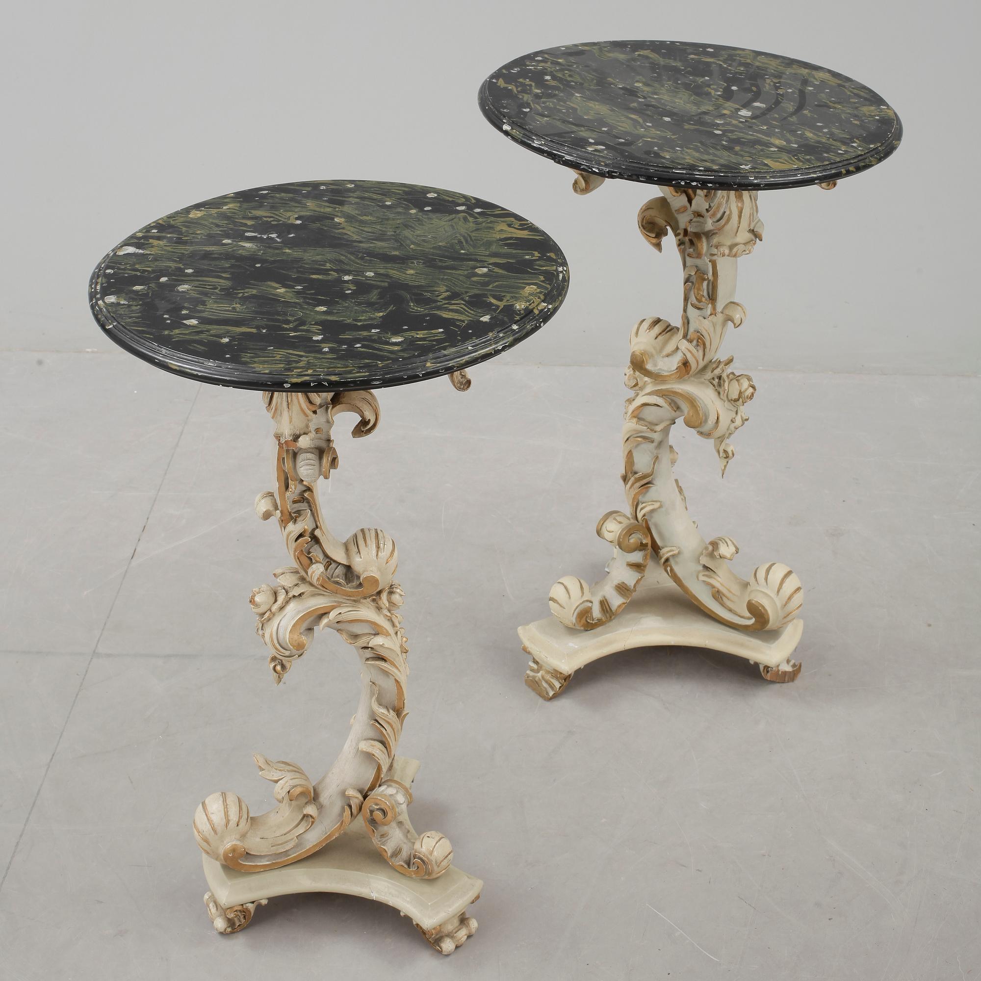 PELARBORD, ett par, nyrokoko, omkring 1900.