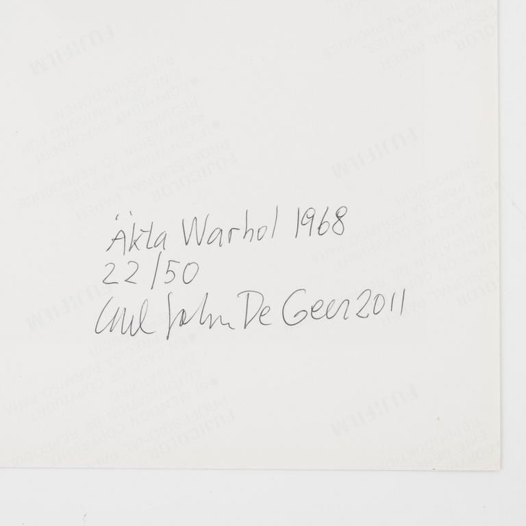 Carl Johan De Geer, "Äkta Warhol".