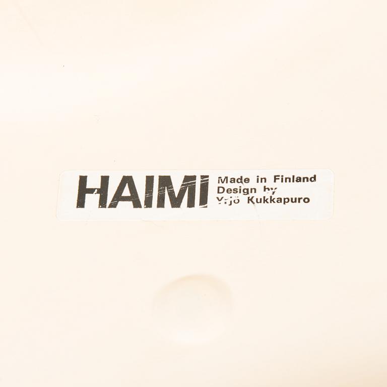 YRJÖ KUKKAPURO, a pair late 1960's '417P' armchairs for Haimi.