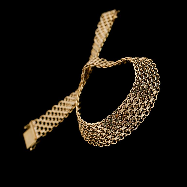 COLLIER, 18 k guld, EWA, 1964. Vikt ca 102 g.