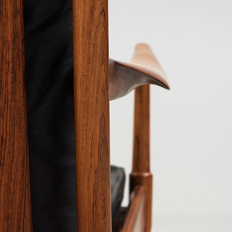 An Ib Kofod Larsen palisander 'Samsö' easy chair, OPE-möbler, Sweden 1960's.