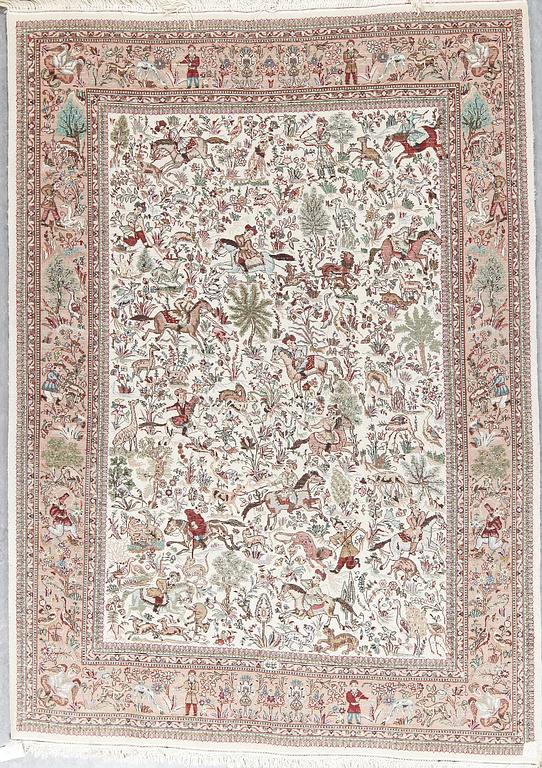 MATTA, Pakistan/Indien figural, ca 237x168 cm.