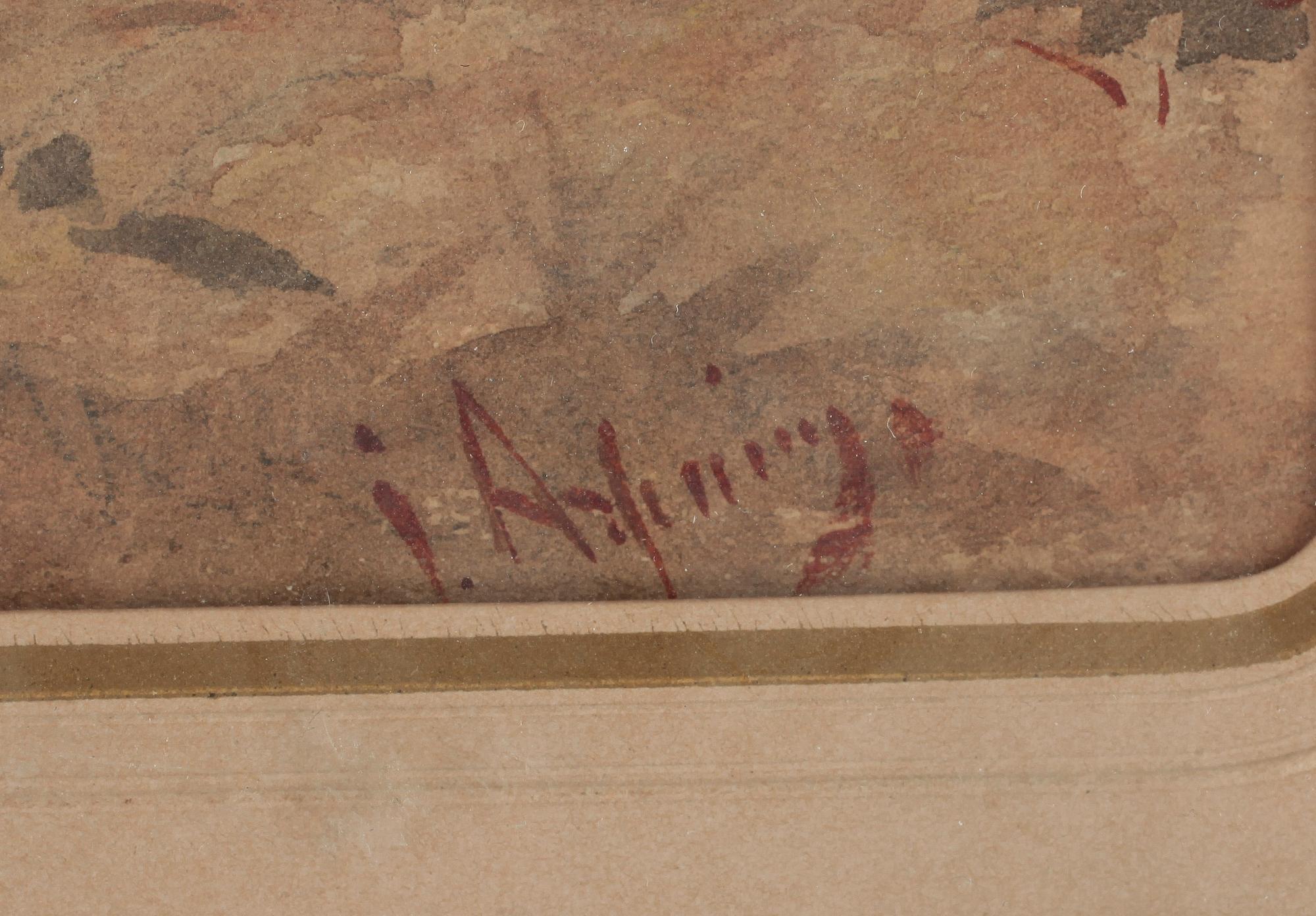 JOHN GEORG ARSENIUS, Akvarell, signerad.