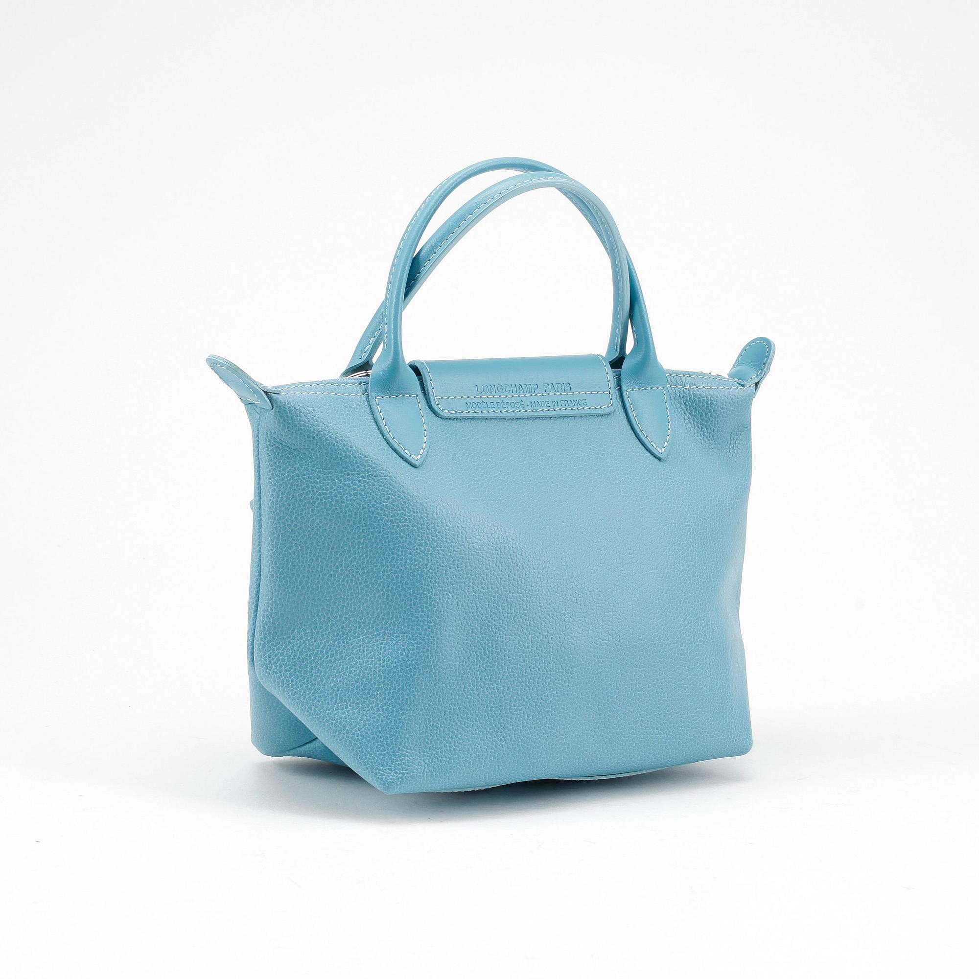 Longchamp blue leather bag online