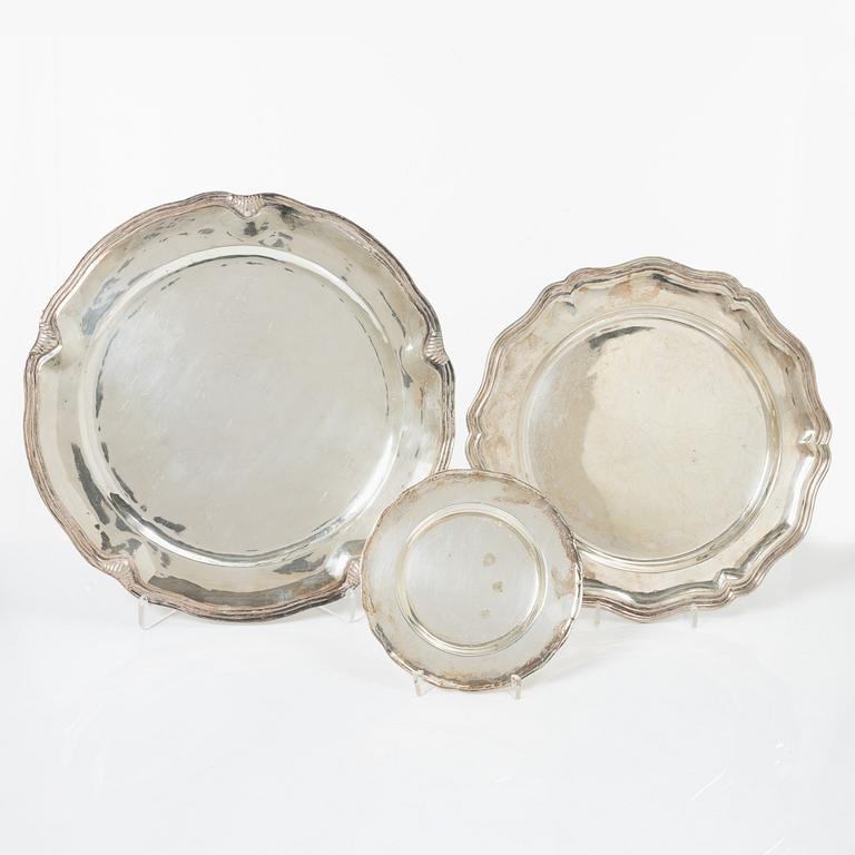 Fat, 3 st, sterlingsilver, Peru, 1900-tal.