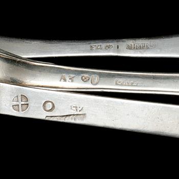 SKEDAR, 3 st, silver, 1700/1800-tal, vikt 152 gram.