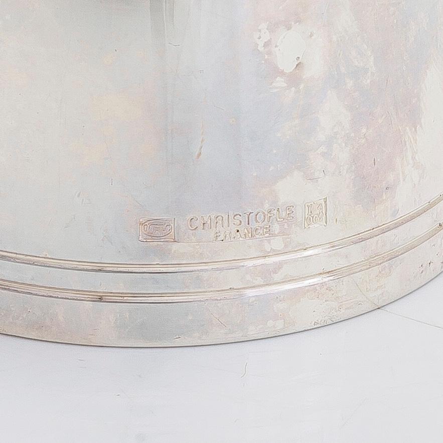 Christofle, flasköppnare och propp, totalt 4 delar, två st i originaletui, Frankrike.