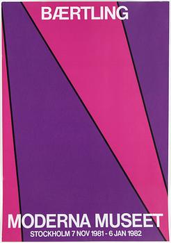Olle Baertling · Utställningsaffisch, Moderna Museet 7 november 1981 - 6 jan 1982.