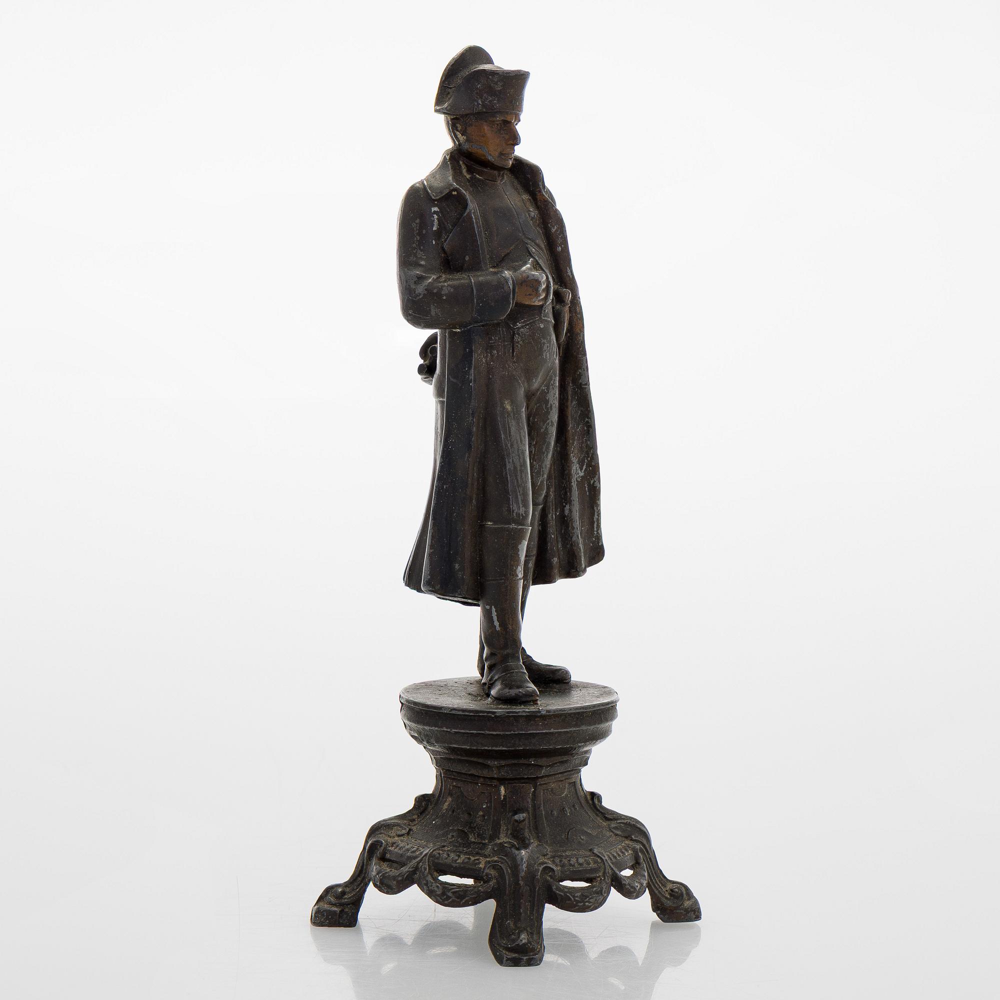 A 20th century patinated white metal sculpture.