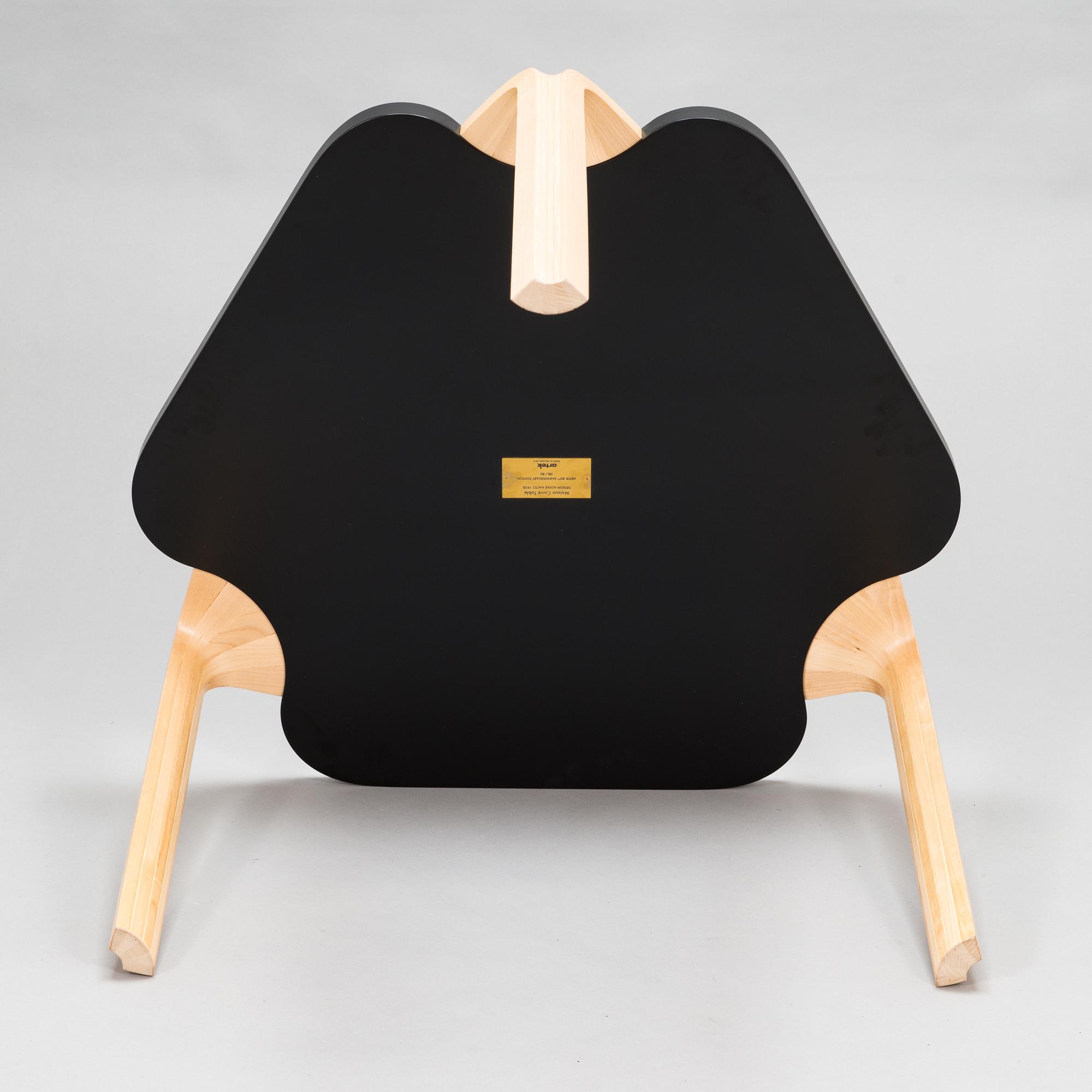 Alvar Aalto, a coffee table 'Maison Carré Table', Artek 80 th Anniversary Edition 08/80. Artek 2015.