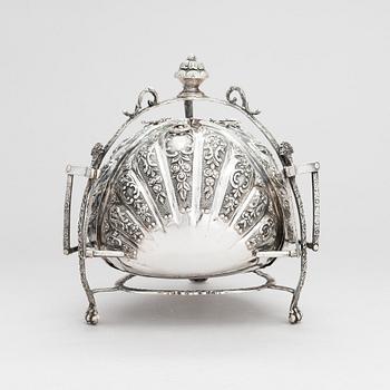 Biscuit warmer, silver, Portugal 1900-tal.