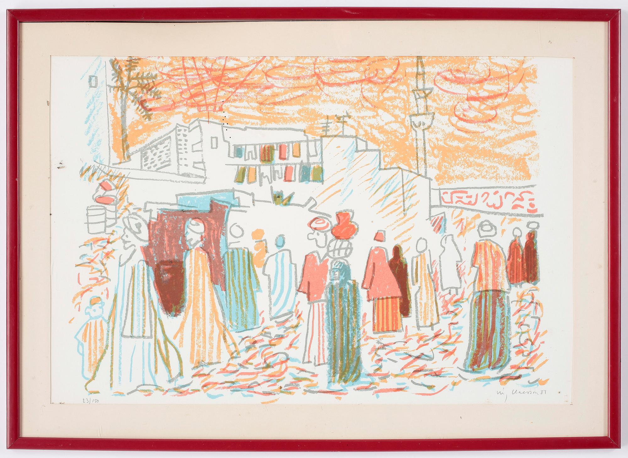 STIG CLAESSON (SLAS), färglitografi, signerad och daterad -84, numrerad 23/150.