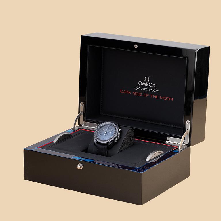 Omega, Speedmaster, Dark Side of the Moon, "Black Black", ca 2021.