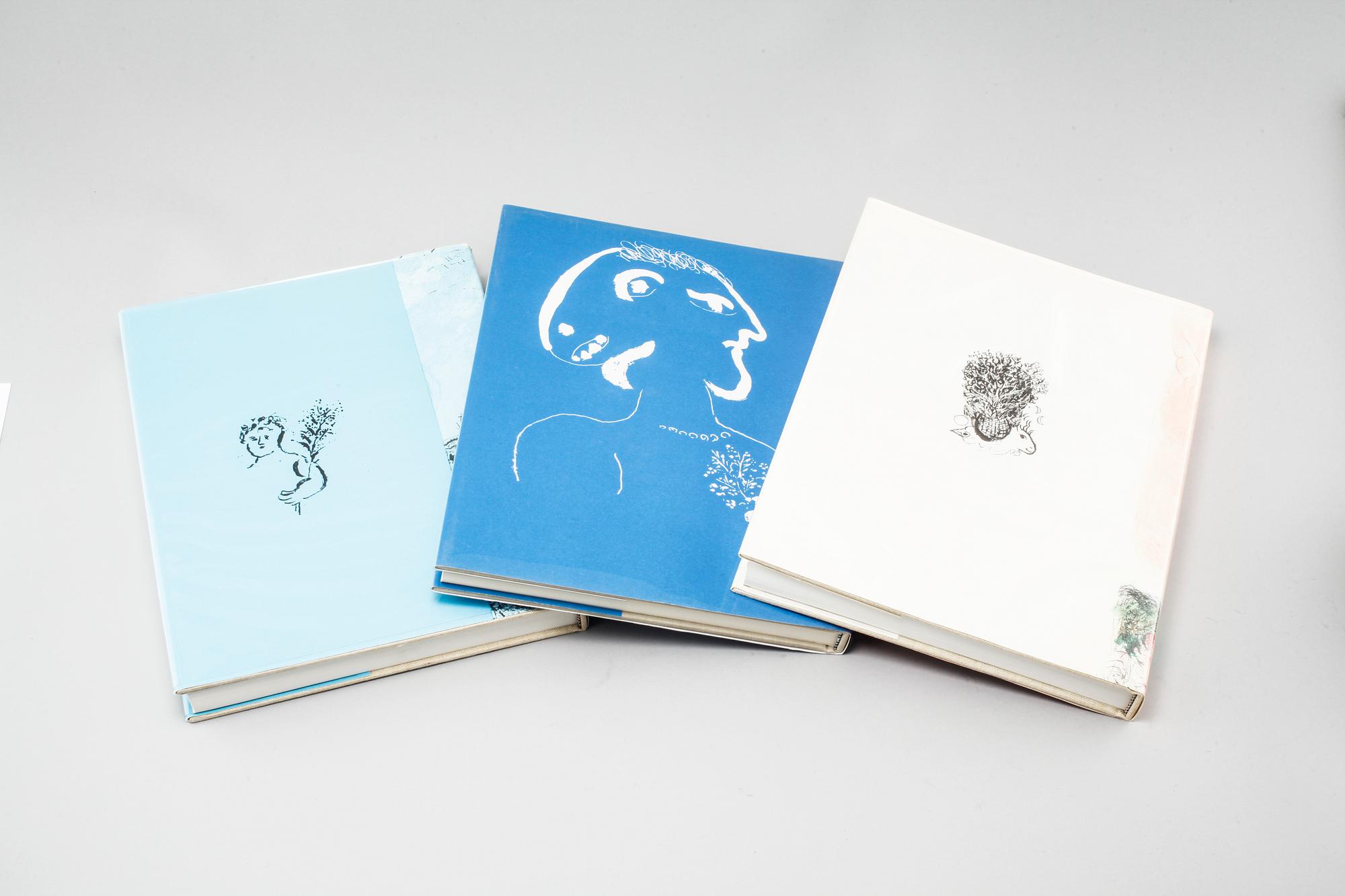 Three books about Marc Chagall, named "Chagall Lithographs IV, V and VI", 1969-1985, Charles Sorlier.