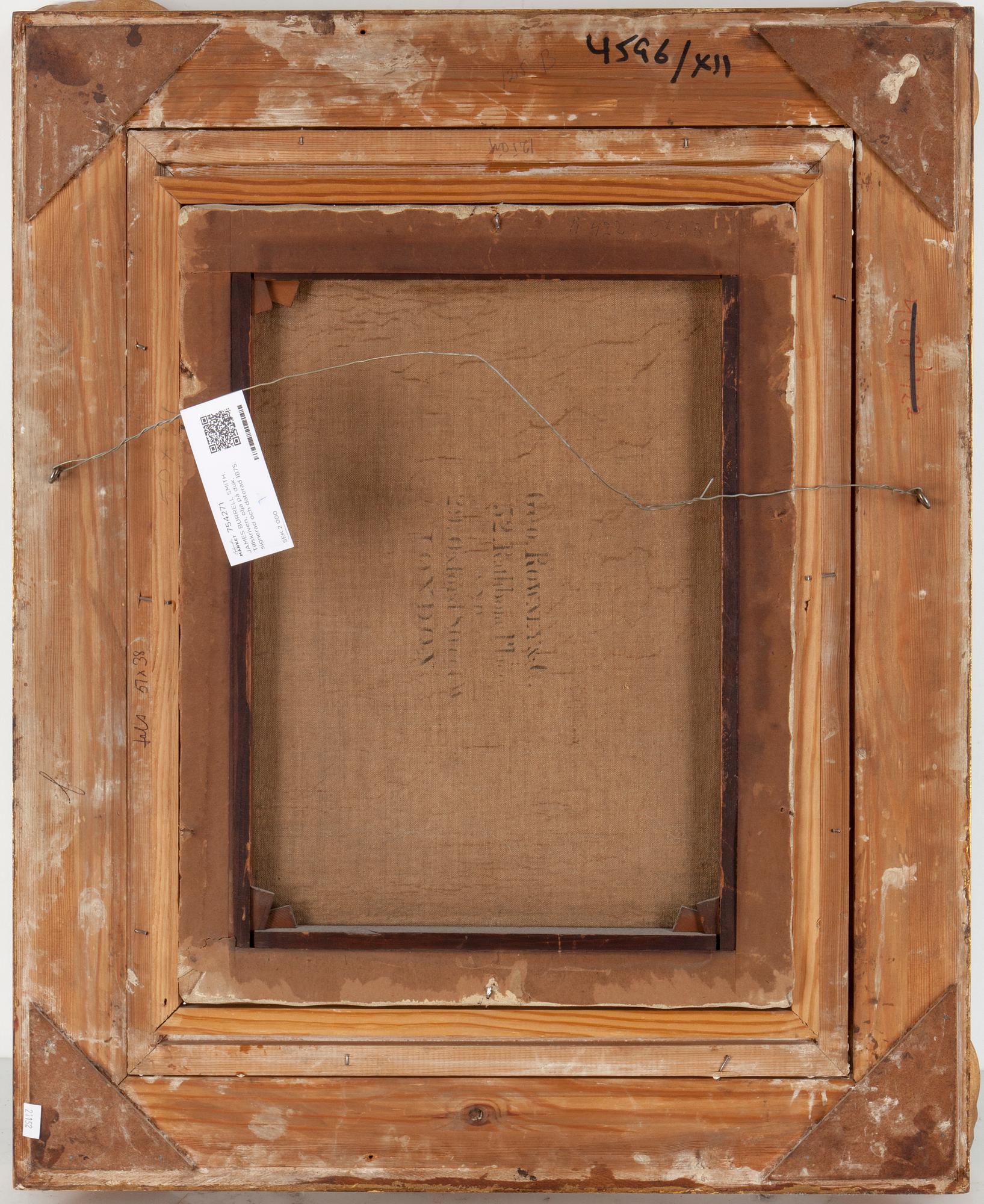 JAMES BURRELL SMITH, Tillskriven, olja på duk, signerad och daterad 1875.