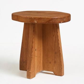 David Rosén, a stained pine "Berga" stool, Nordiska Kompaniet, Sweden 1940's.