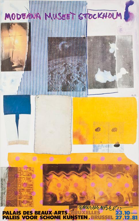 ROBERT RAUSCHENBERG, utställningsaffisch, signerad.