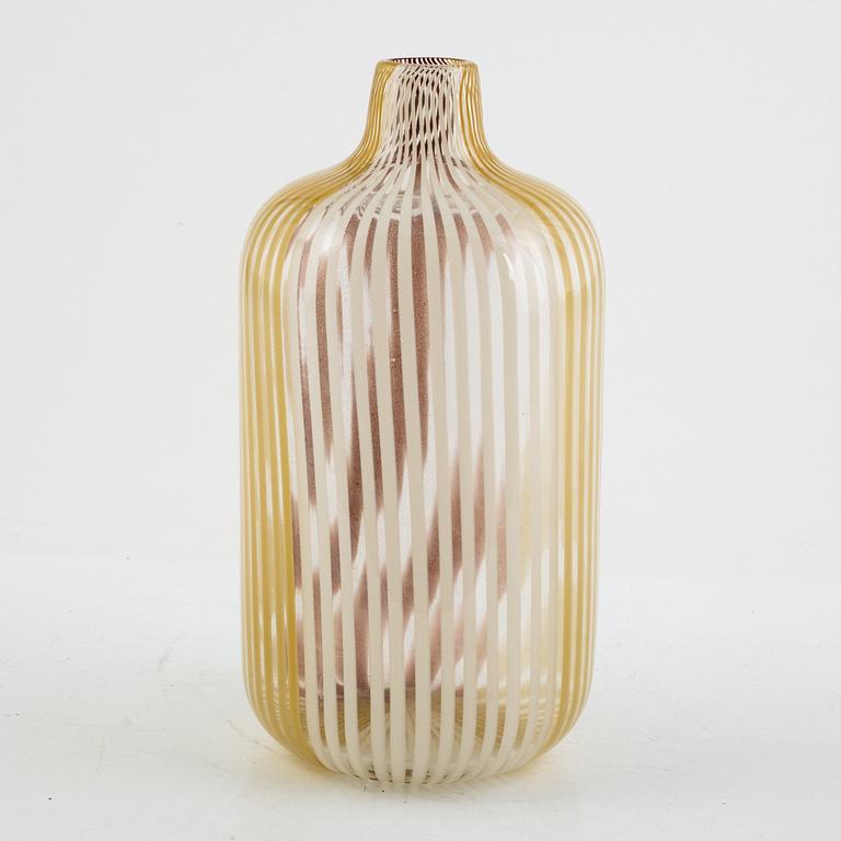 Venini, a glass vase, Murano, dated 1978.