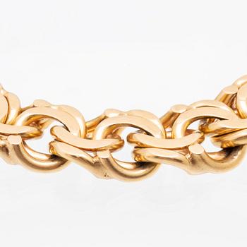 Armband 18K manglad pansarlänk Pastarus Presto förening Stockholm 1952.