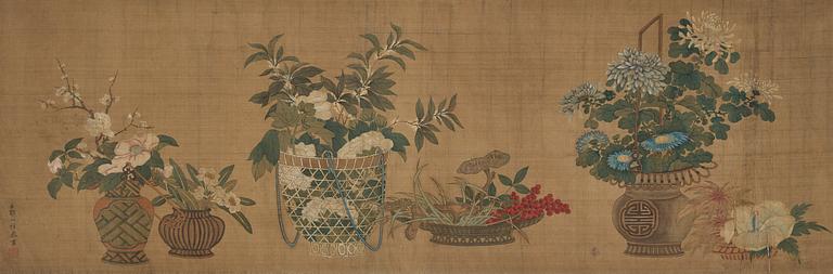 A Chinese painting by unknown artist, presumably late Qing dynasty.