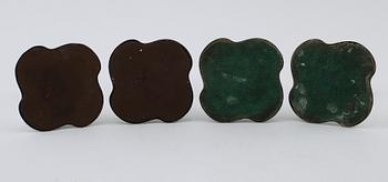 LJUSSTAKAR, 4 st, silver, Norge, 1900-talets mitt.