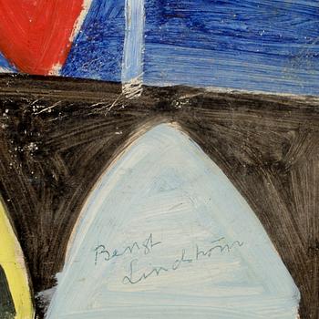 BENGT LINDSTRÖM, olja på papper, sign.