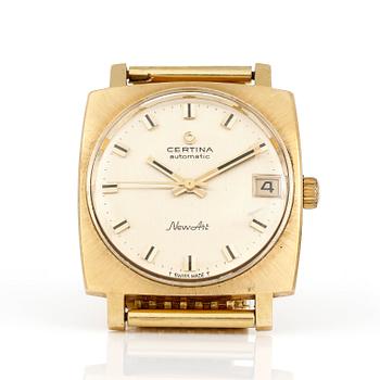 ARMBANDSUR, 18k guld, Certina, New Art, 1900-talets andra hälft. Tot vikt ca 87,1 gram.