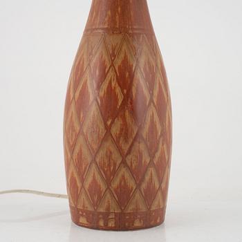 Gunnar Nylund, stengods, bordslampa, Rörstrand.