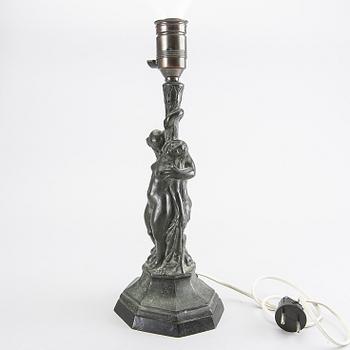 Axel Gute, a bronze table lamp, 1920's.