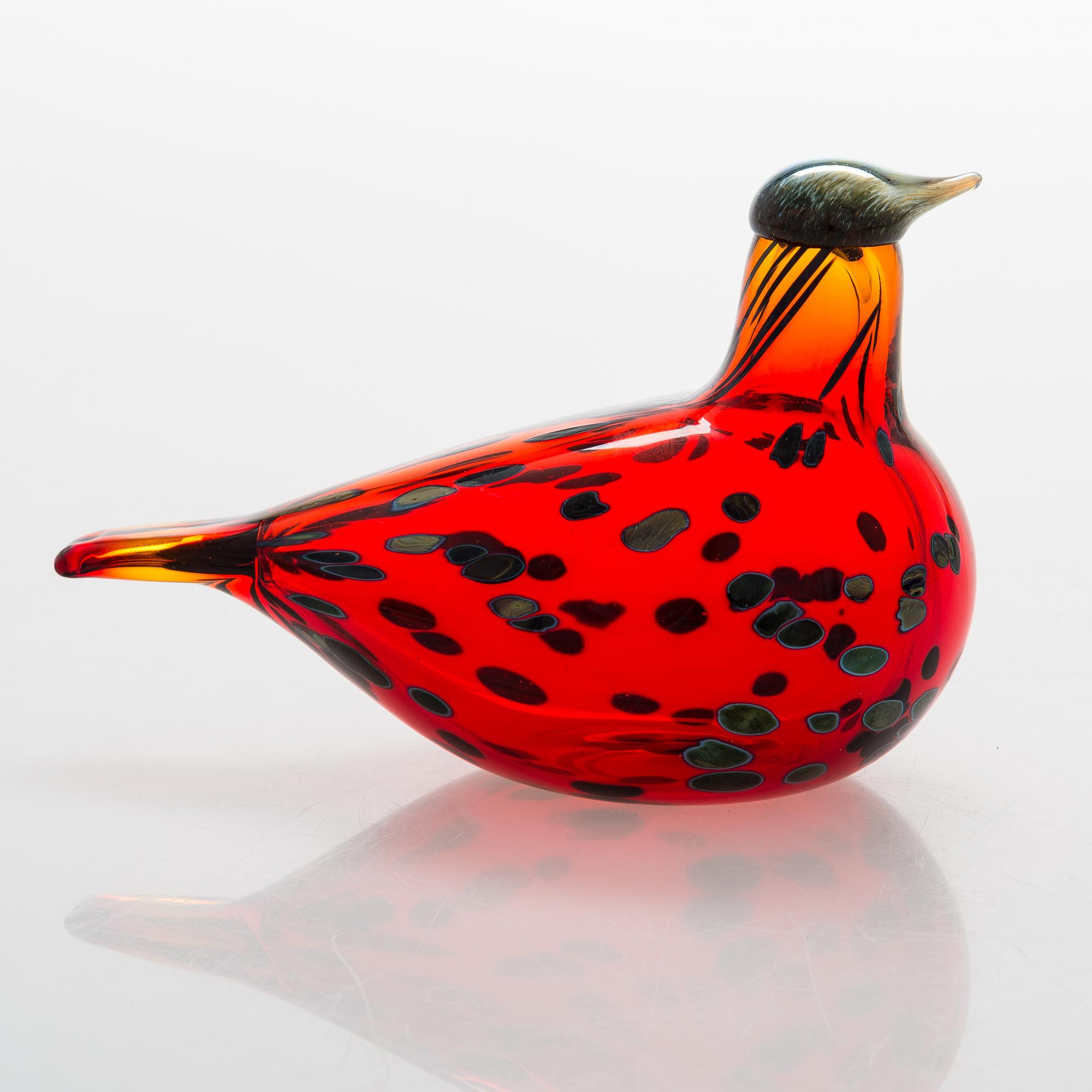 Oiva Toikka, A glass bird, signed O. Toikka Nuutajärvi.