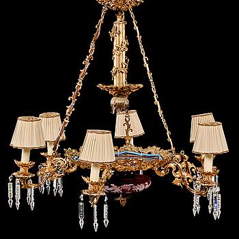 TAKLAMPA, omkring 1900, höjd ca 75 cm.